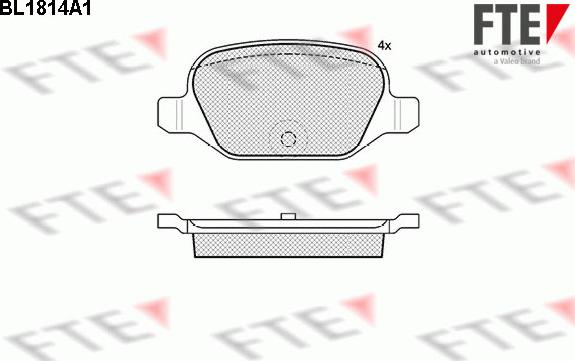 FTE BL1814A1 - Тормозные колодки, дисковые, комплект autosila-amz.com