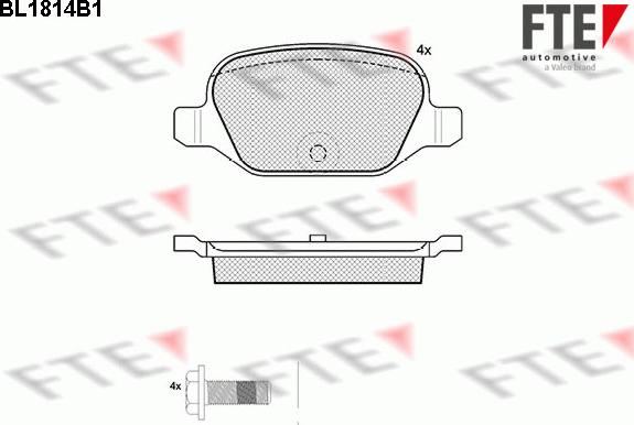 FTE BL1814B1 - Тормозные колодки, дисковые, комплект autosila-amz.com