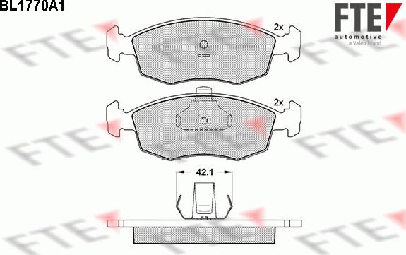 FTE 9010340 - Тормозные колодки, дисковые, комплект autosila-amz.com