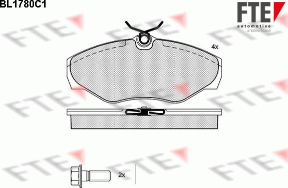 FTE BL1780C1 - Тормозные колодки, дисковые, комплект autosila-amz.com