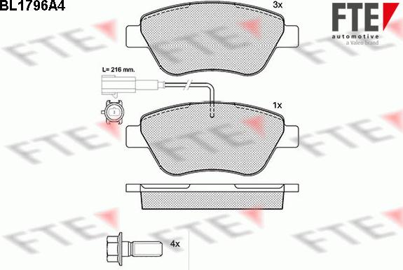 FTE 9010366 - Тормозные колодки, дисковые, комплект autosila-amz.com