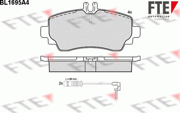 FTE 9010305 - Тормозные колодки, дисковые, комплект autosila-amz.com