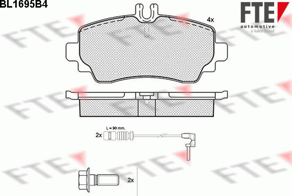 FTE 9010306 - Тормозные колодки, дисковые, комплект autosila-amz.com