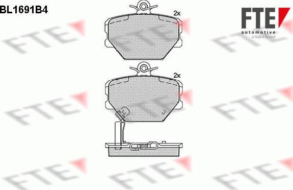 FTE 9010303 - Тормозные колодки, дисковые, комплект autosila-amz.com