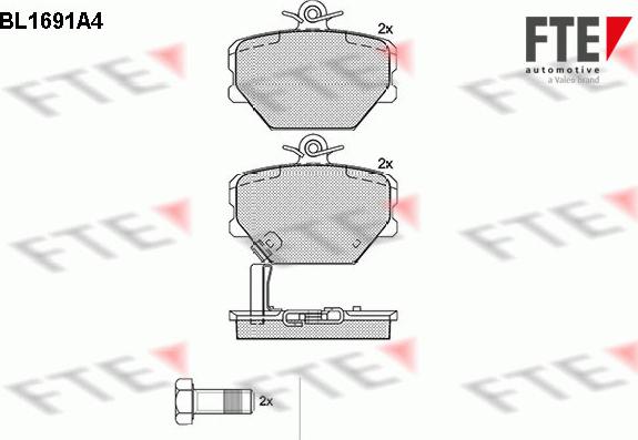 FTE 9010302 - Тормозные колодки, дисковые, комплект autosila-amz.com