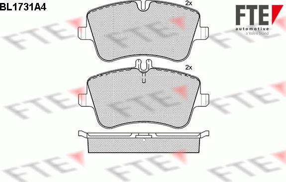 FTE 9010319 - Тормозные колодки, дисковые, комплект autosila-amz.com