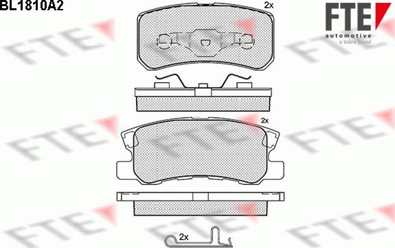 FTE 9010386 - Тормозные колодки, дисковые, комплект autosila-amz.com