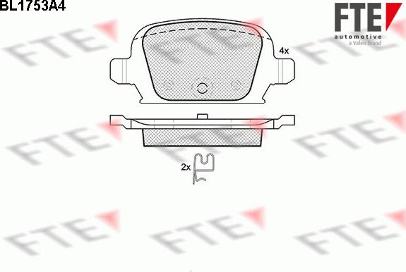 FTE 9010334 - Тормозные колодки, дисковые, комплект autosila-amz.com