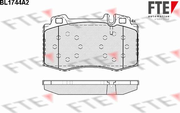 FTE 9010328 - Тормозные колодки, дисковые, комплект autosila-amz.com