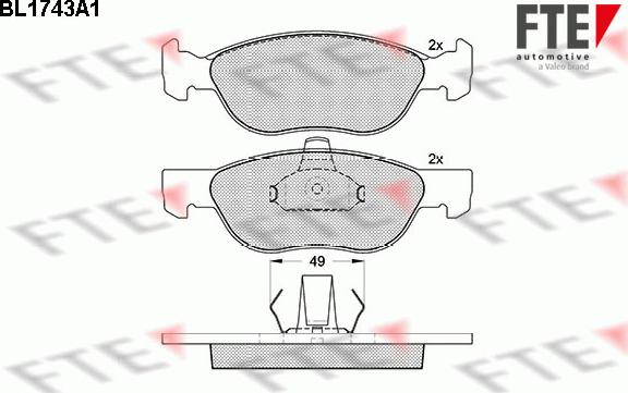 FTE 9010327 - Тормозные колодки, дисковые, комплект autosila-amz.com