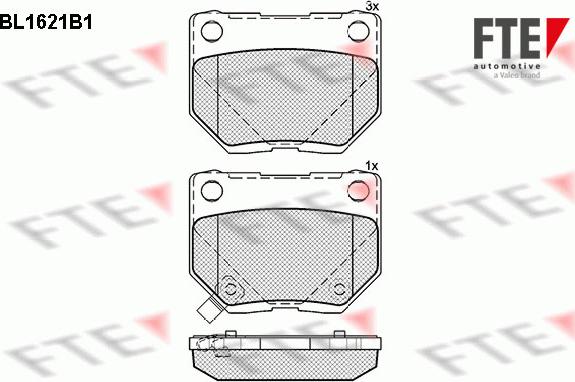 FTE BL1621B1 - Тормозные колодки, дисковые, комплект autosila-amz.com