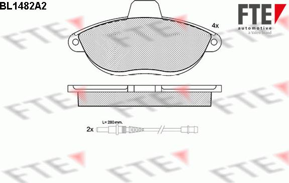 FTE 9010211 - Тормозные колодки, дисковые, комплект autosila-amz.com