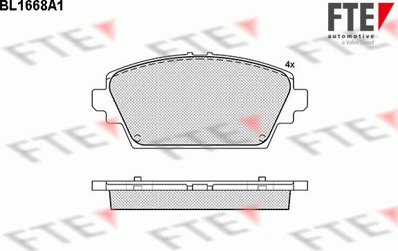 FTE BL1668A1 - Тормозные колодки, дисковые, комплект autosila-amz.com