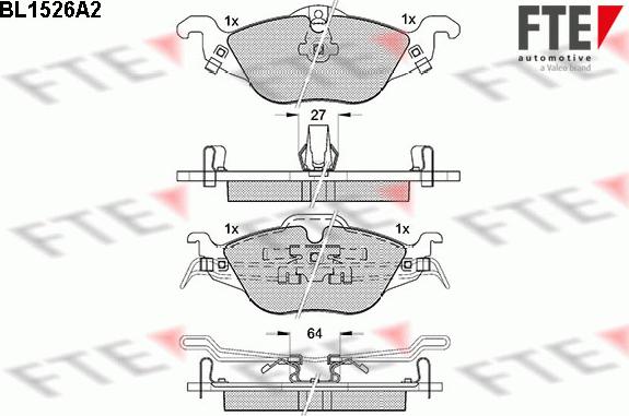 FTE 9010233 - Тормозные колодки, дисковые, комплект autosila-amz.com