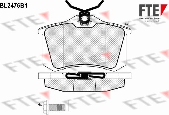 FTE 9010758 - Тормозные колодки, дисковые, комплект autosila-amz.com