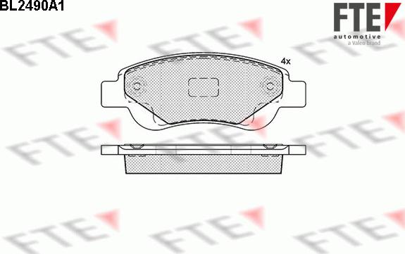 FTE BL2490A1 - Тормозные колодки, дисковые, комплект autosila-amz.com