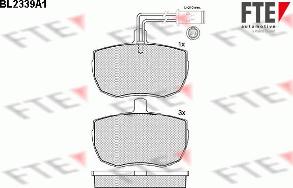 FTE BL2339A1 - Тормозные колодки, дисковые, комплект autosila-amz.com