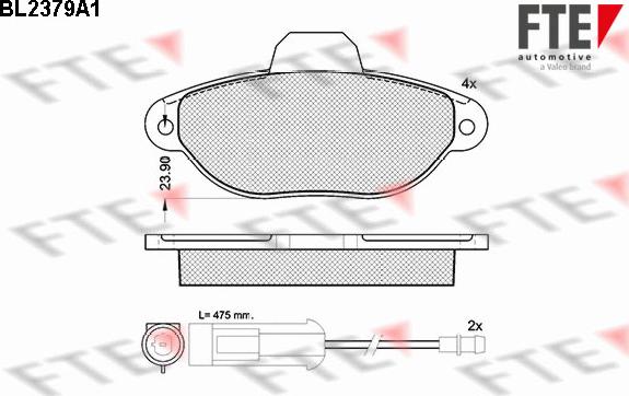 FTE 9010715 - Тормозные колодки, дисковые, комплект autosila-amz.com