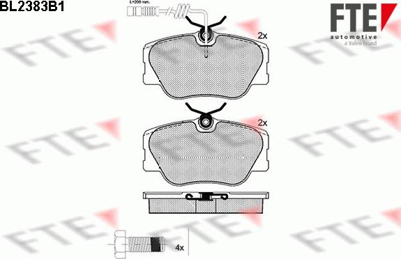 FTE BL2383B1 - Тормозные колодки, дисковые, комплект autosila-amz.com