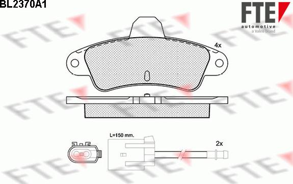 FTE 9010713 - Тормозные колодки, дисковые, комплект autosila-amz.com