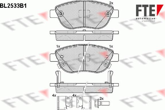 FTE 9010786 - Тормозные колодки, дисковые, комплект autosila-amz.com