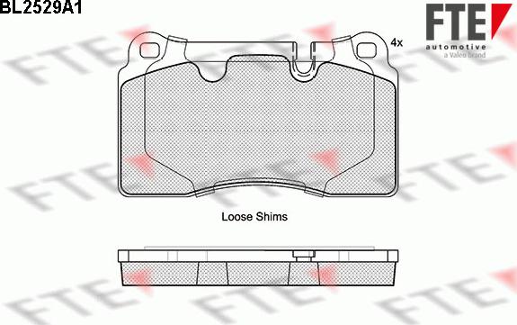 FTE 9010783 - Тормозные колодки, дисковые, комплект autosila-amz.com