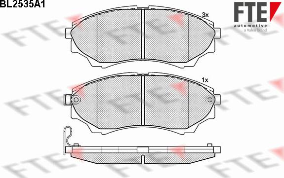 FTE 9010787 - Тормозные колодки, дисковые, комплект autosila-amz.com