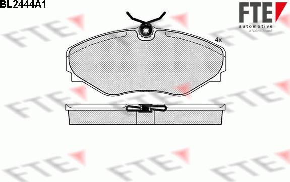 FTE BL2444A1 - Тормозные колодки, дисковые, комплект autosila-amz.com