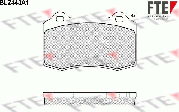 FTE BL2443A1 - Тормозные колодки, дисковые, комплект autosila-amz.com