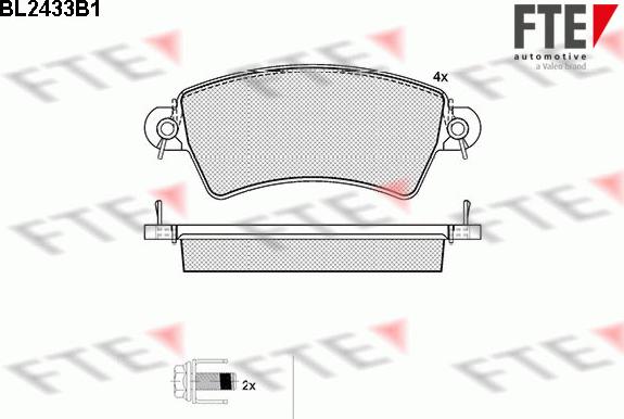 FTE 9010733 - Тормозные колодки, дисковые, комплект autosila-amz.com