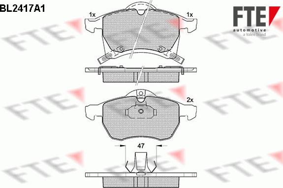 FTE 9010724 - Тормозные колодки, дисковые, комплект autosila-amz.com