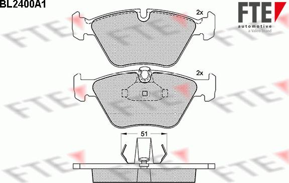 FTE 9010720 - Тормозные колодки, дисковые, комплект autosila-amz.com