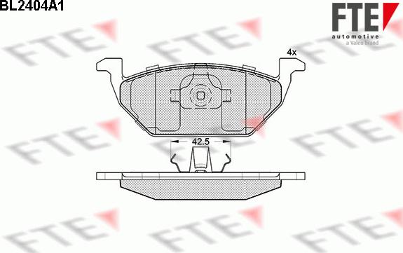 FTE 9010722 - Тормозные колодки, дисковые, комплект autosila-amz.com