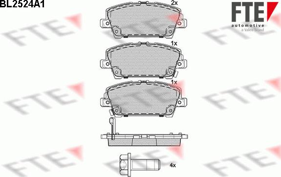 FTE 9010779 - Тормозные колодки, дисковые, комплект autosila-amz.com