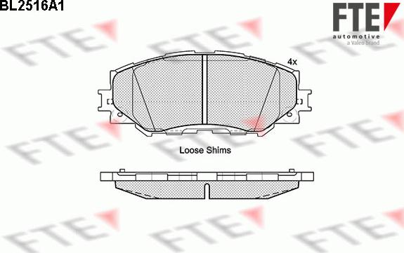 FTE 9010774 - Тормозные колодки, дисковые, комплект autosila-amz.com