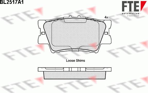 FTE 9010775 - Тормозные колодки, дисковые, комплект autosila-amz.com