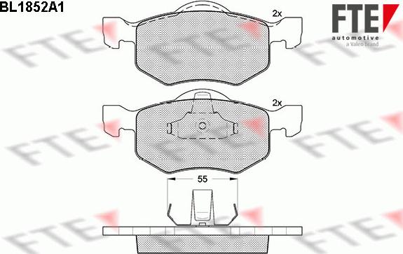 FTE 9011044 - Тормозные колодки, дисковые, комплект autosila-amz.com