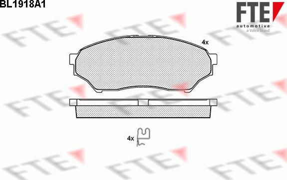 FTE 9011041 - Тормозные колодки, дисковые, комплект autosila-amz.com