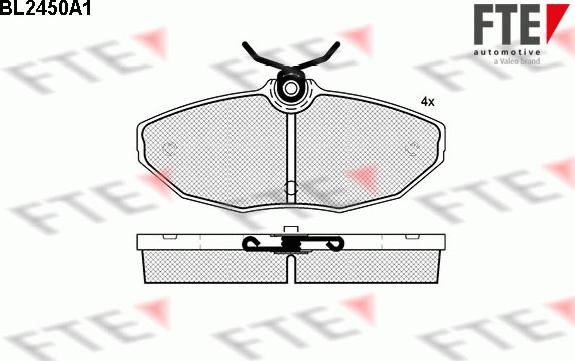 FTE BL2450A1 - Тормозные колодки, дисковые, комплект autosila-amz.com