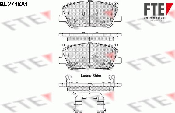 FTE 9011052 - Тормозные колодки, дисковые, комплект autosila-amz.com