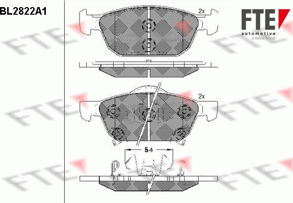 FTE 9011005 - Тормозные колодки, дисковые, комплект autosila-amz.com