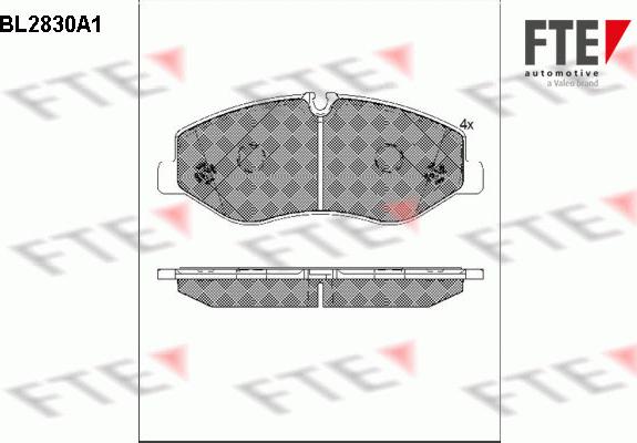 FTE 9011010 - Тормозные колодки, дисковые, комплект autosila-amz.com