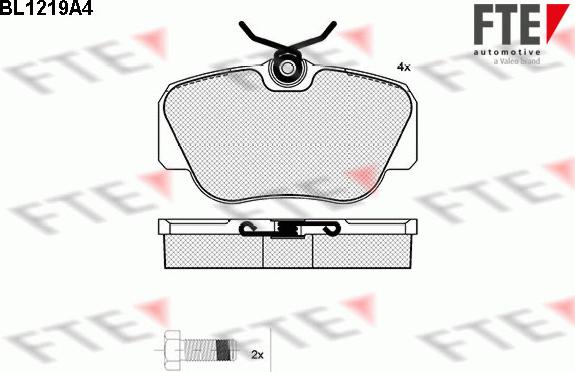 FTE BL1219A4 - Тормозные колодки, дисковые, комплект autosila-amz.com