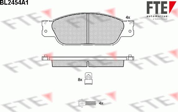 FTE BL2454A1 - Тормозные колодки, дисковые, комплект autosila-amz.com