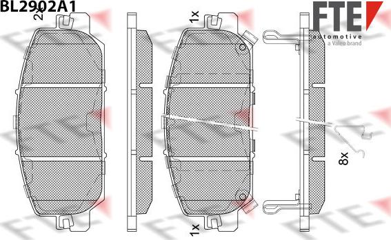 FTE 9011144 - Тормозные колодки, дисковые, комплект autosila-amz.com