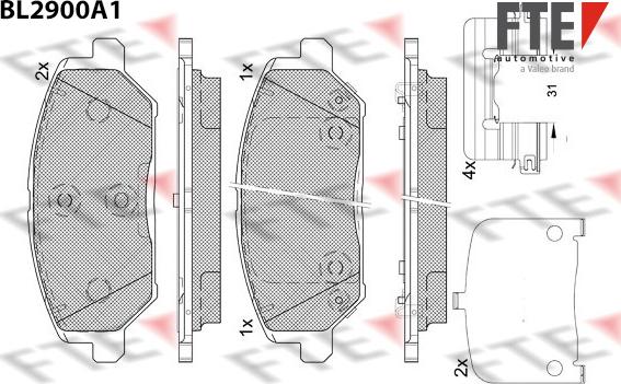 FTE 9011141 - Тормозные колодки, дисковые, комплект autosila-amz.com