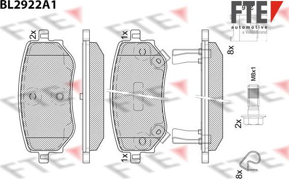 FTE 9011165 - Тормозные колодки, дисковые, комплект autosila-amz.com