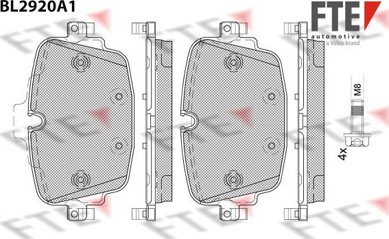 FTE 9011163 - Тормозные колодки, дисковые, комплект autosila-amz.com