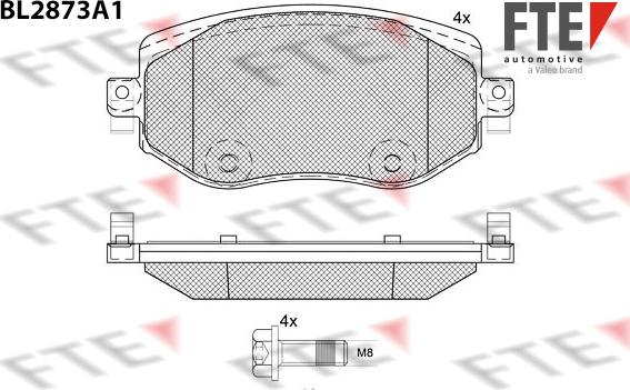 FTE BL2873A1 - Тормозные колодки, дисковые, комплект autosila-amz.com