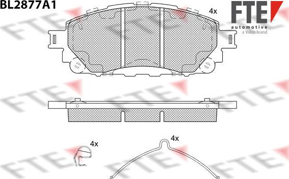 FTE 9011117 - Тормозные колодки, дисковые, комплект autosila-amz.com